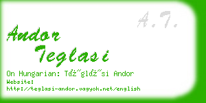 andor teglasi business card